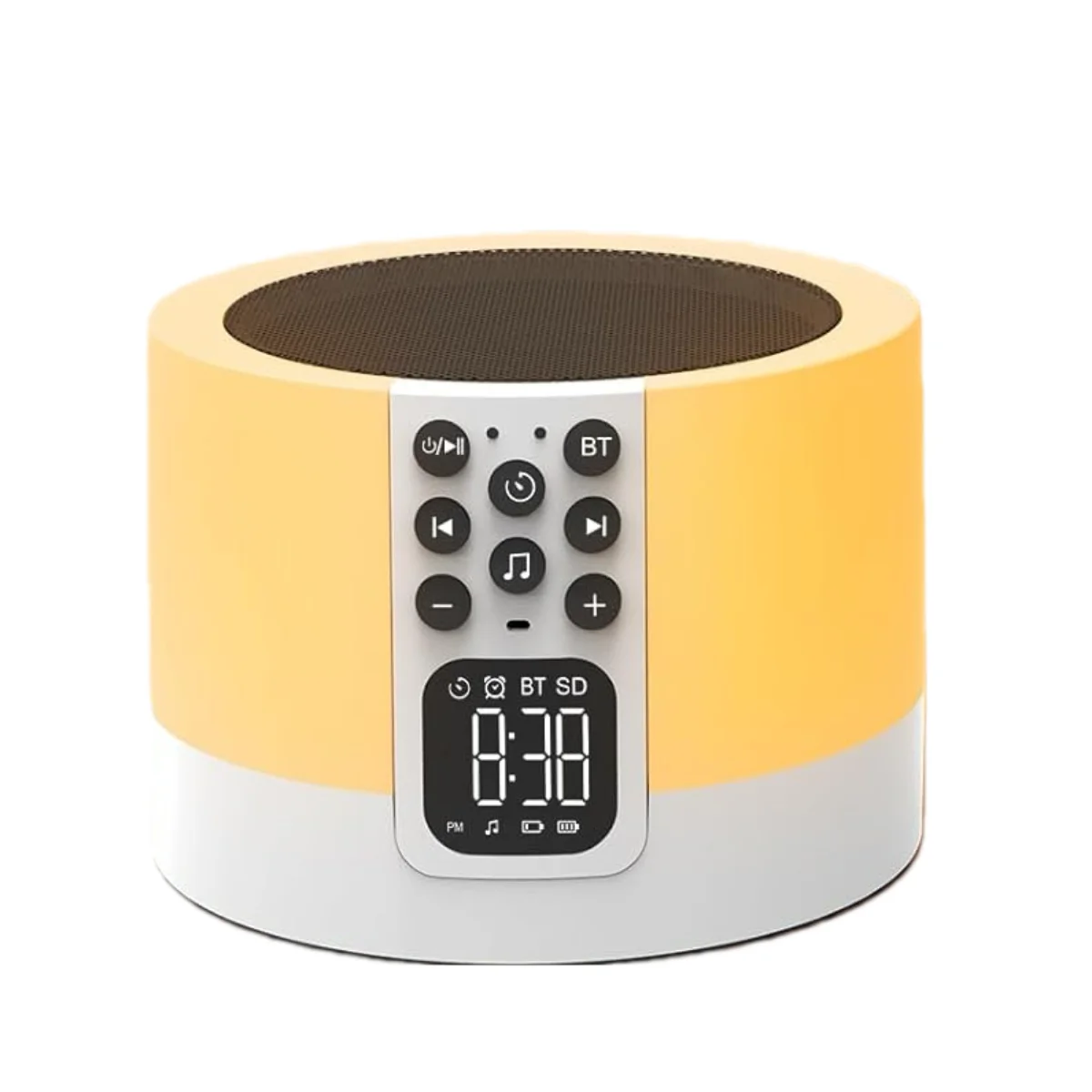 

Музыкальная колонка Bluetooth с часами и ночником, генератором белого шума, сенсорным управлением и регулировкой яркости, прикроватный светильник для спальни, будильник