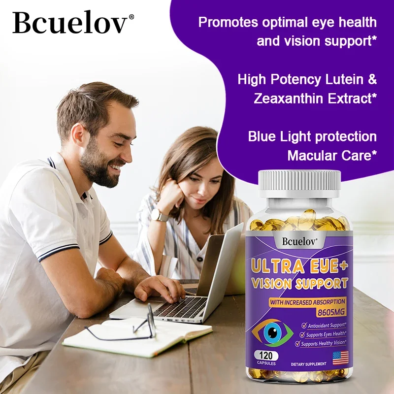 Advanced Eye Vitamin Supplement for Macular Health and Dry Eyes - Supports Eye Strain, Stress, Night Vision