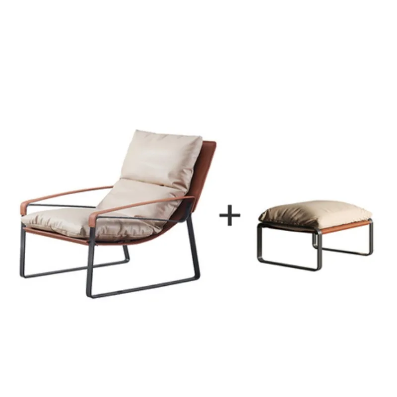 Special shot outdoor sofa coffee table Italian minimalist waterproof sun designer lazy Nordic industrial style stainless steel l