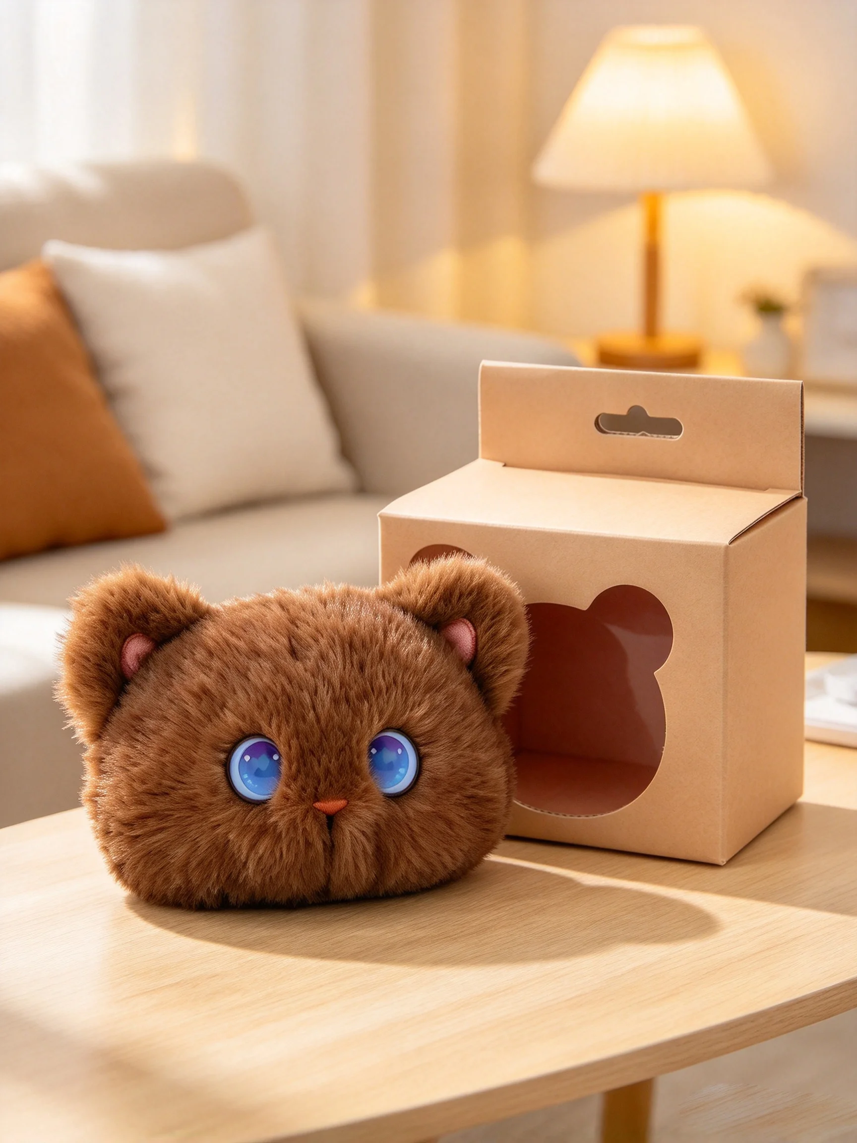 AI Desk Companion Cat Plush Toy G6-009, 10cm Stuffed Animal with PP Cotton, CE RoHS EN71 Certified Cute Desktop Plush Doll Gift view 6