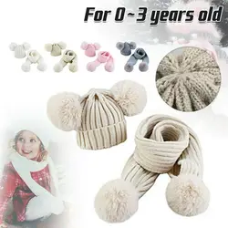 Winter schattig winddicht warm babymutsje kinder gebreide muts bobbelhoed