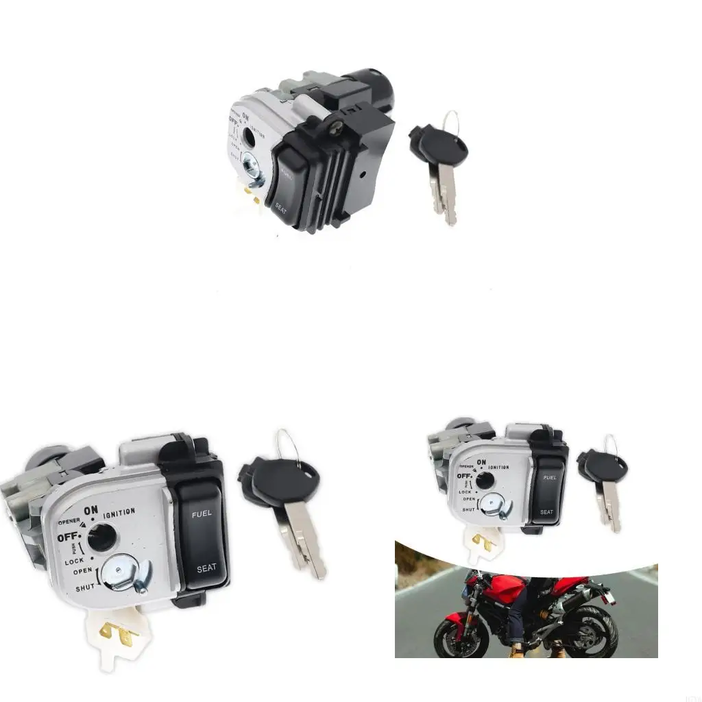 Cerradura encendido aluminio seguridad, interruptores encendido motocicleta fuertes y anticorrosión para SH