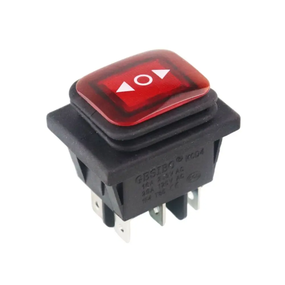 Momentary Polarity Toggle Switch Durable Waterproof DC 12V 10A Reverse Switch 6 Pin 3 Position Rocker