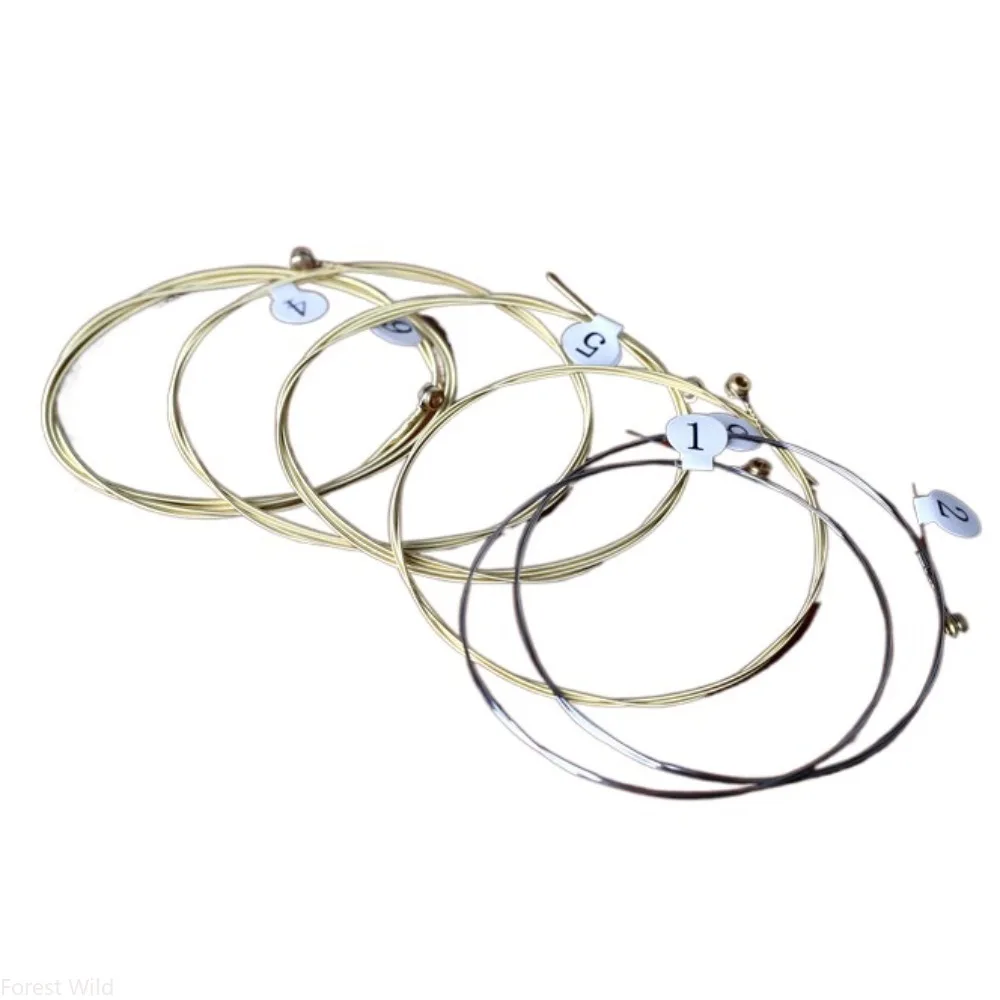 Premium Brass Folk Guitar Strings Hexagonal Steel Core Enhanced Sound Universal Durability For Acoustic Guitar Kit Set