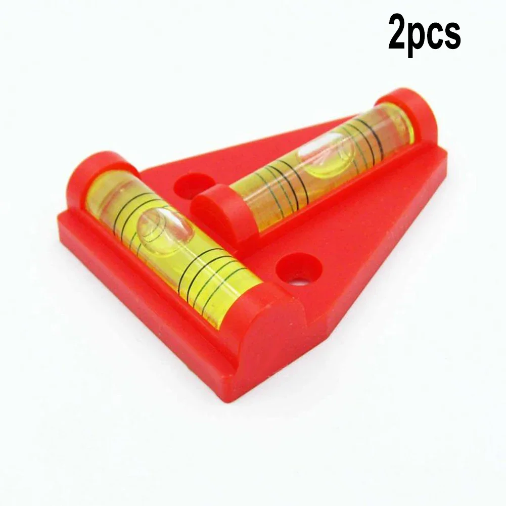 2PCSTwo Way TShape Mini Leveller Bubble Woodworking Tools Factory Machinery Toys Camera Black/Orange/Red/Yellow