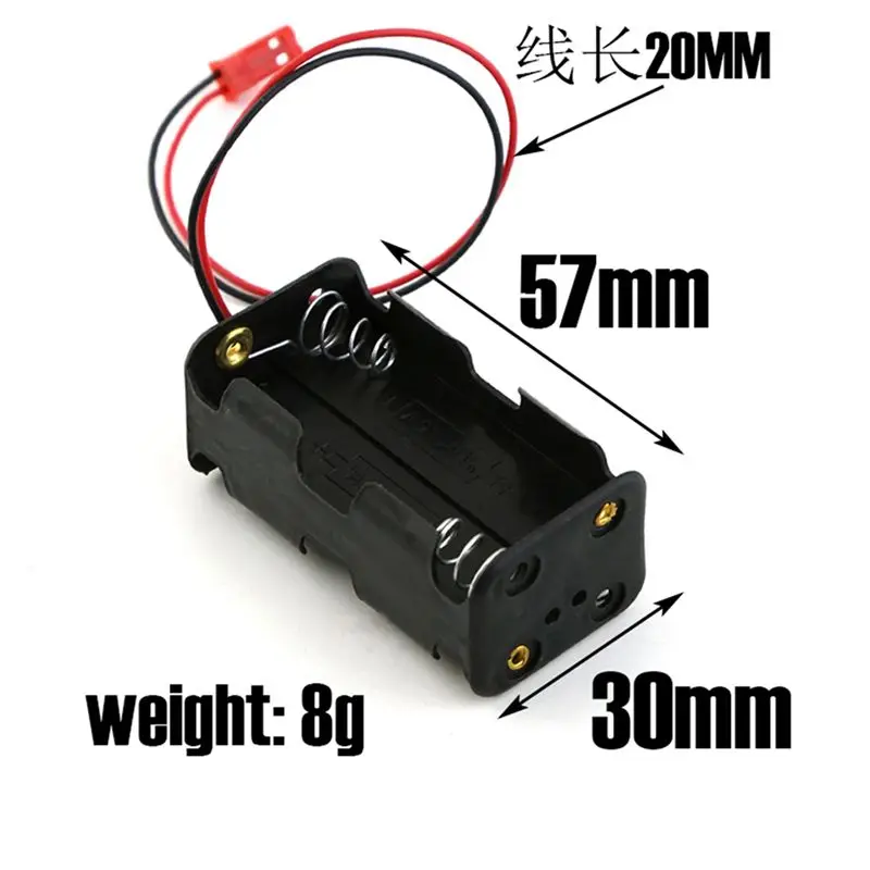 ABJL 8Pack 6V 4XAA Battery Container Case Holder Box JST Plug for HSP Redcat 1/8 1/10 RC Nitro Car Truck