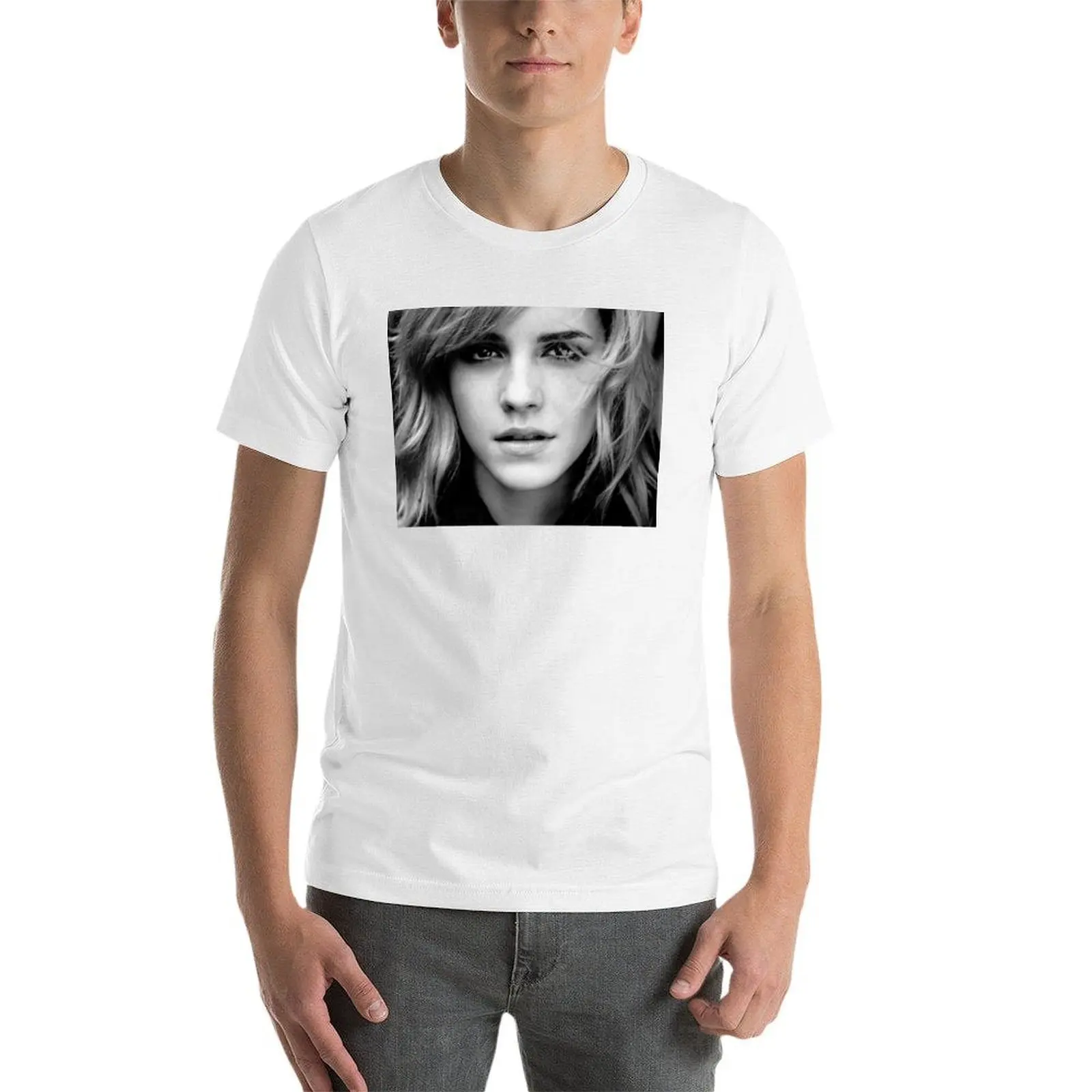 إيما واتسون تي شيرت تي شيرت للرجل جرافيك مضحك تي شيرت شخصية قطن تي شيرت 100% تي شيرت