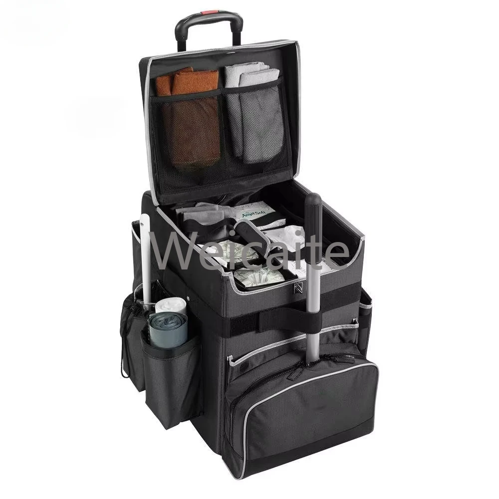 Commercial Janitorial Trolley Cart Hotel Cleaning Supplies Universal Cleaning Tool Box Housekeeping Quick Carts