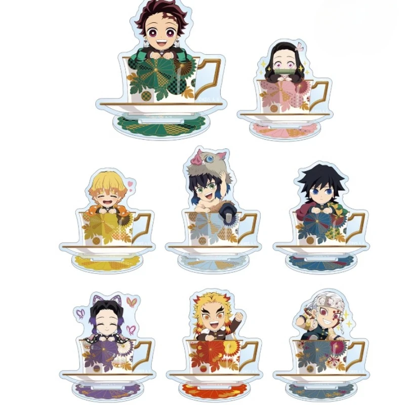 Game Nezuko Kamado Tanjirou Kochou Shinobu Rengoku Kyoujurou Acrylic Stand Doll Anime Mini Figure Model Cosplay Toy for Gift