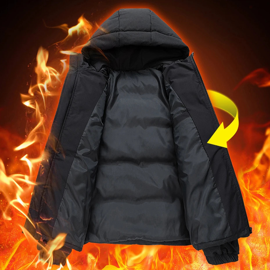Outono inverno jaqueta acolchoada masculina parkas moda casual com capuz parkas masculino