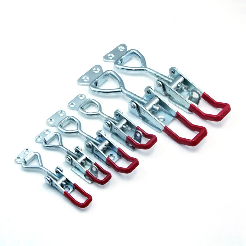 50Pcs Adjustable Heavy Toggle Clamp Strap Latch Clamp Iron Anti-Slip ToolBox Case Hardware Accessories