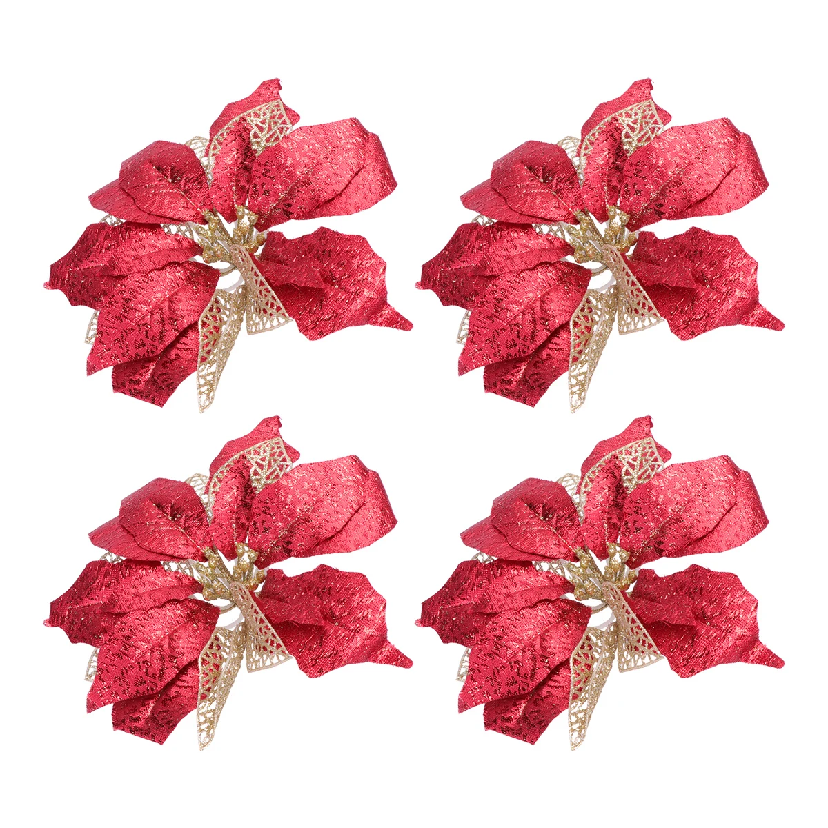 

4pcs Flower Ornament Flowers Elegant Decorations for Wedding Party Handmade Flower Home Festive DIY Cloth Craft