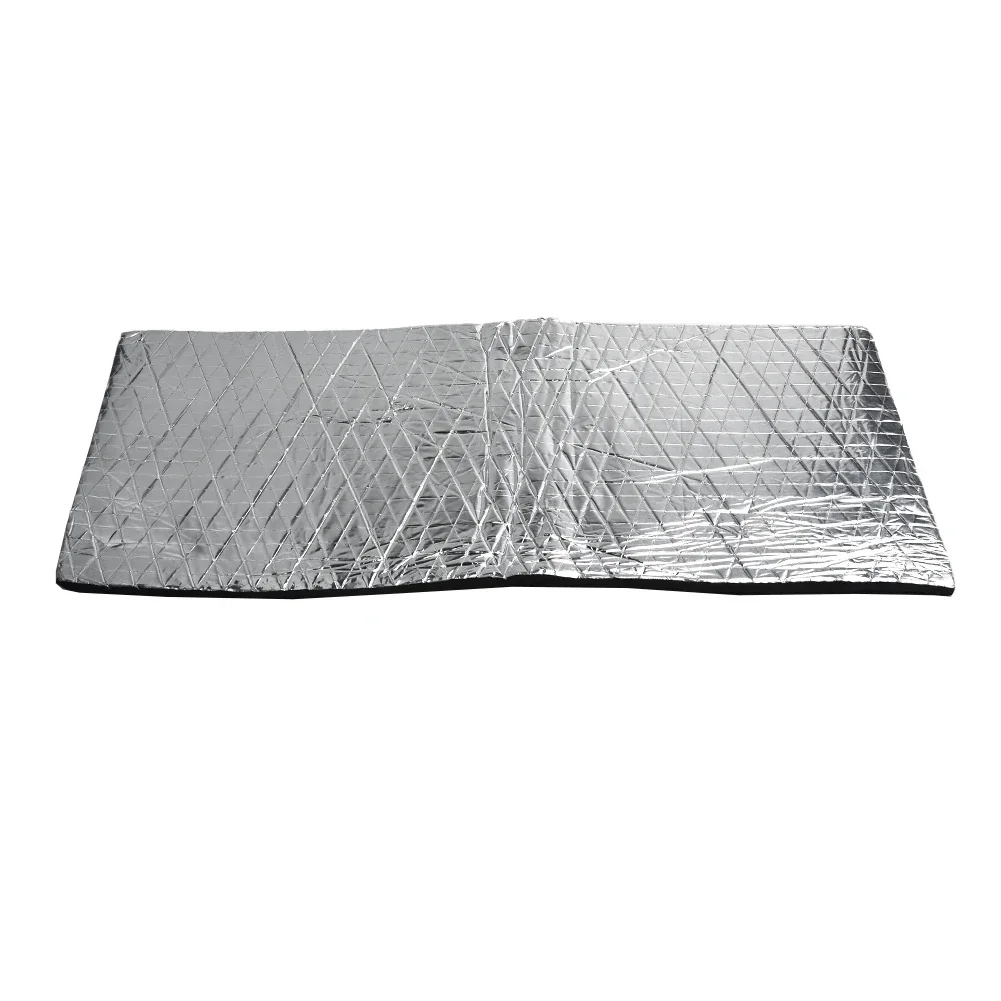 Rubber Foam Aluminum Foil Car Sound Insulation Silver Insulation Noise Replacement 25cm*50cm Accessory Deadening