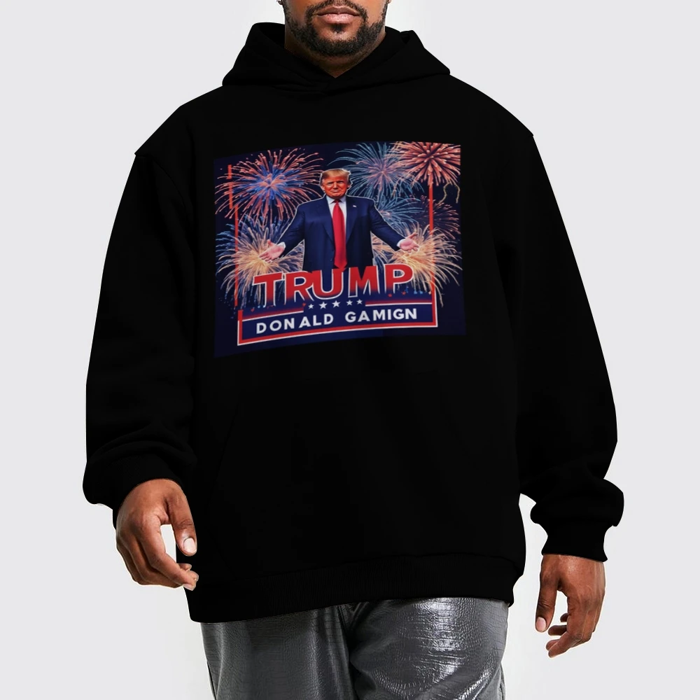 Y2k You Missed Trump Won Hoodie Men Casual Hoodies Men Tops Make America Great Solid Color Sweatshirt Male Clothing Streetwear