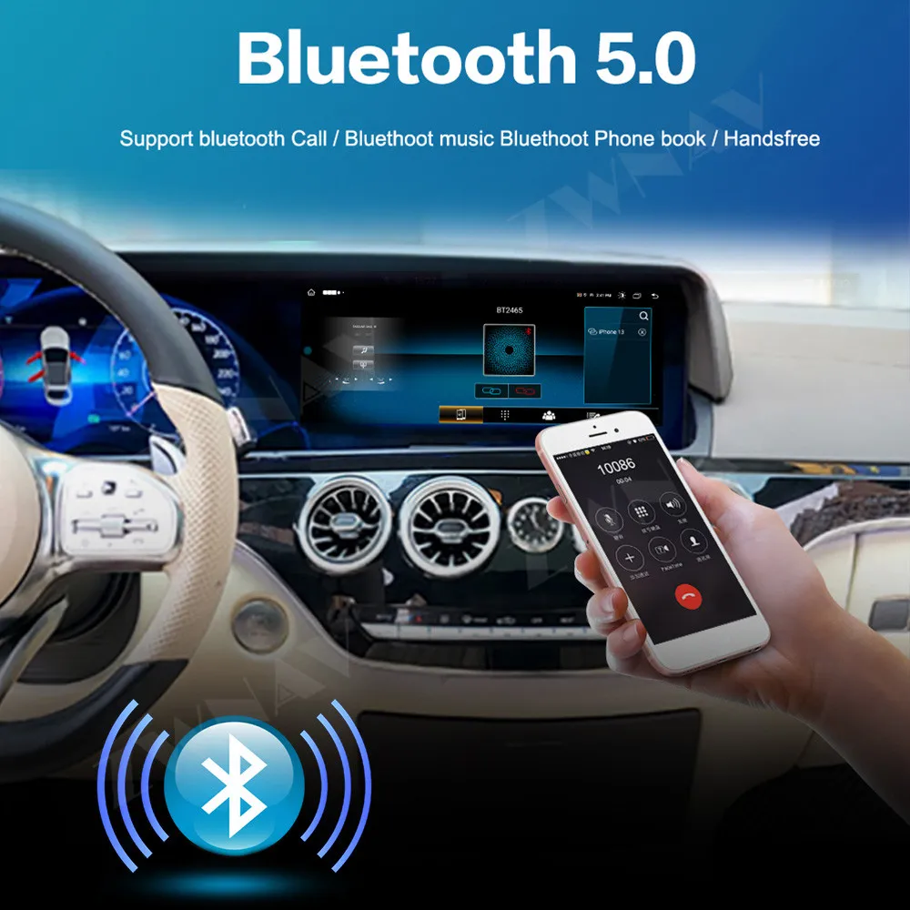 Android12 GPS Navigation Wireless Carplay 12.3 inch Touch Screen For Benz S-Class W222 2014-2017 Car Multimedia Player Head Unit