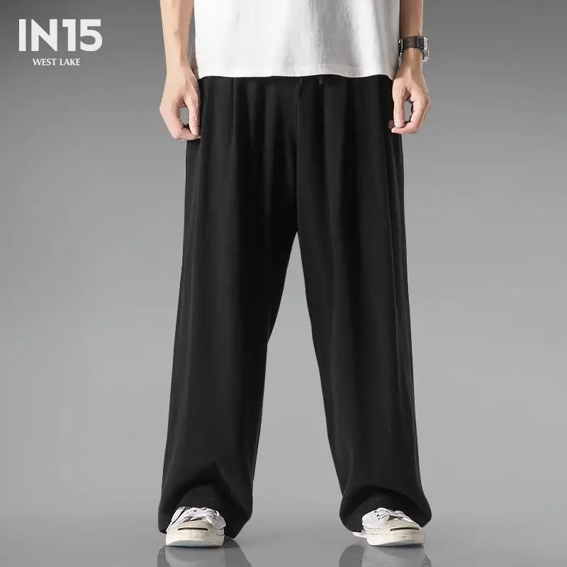 Summer Chinese Style Cotton Linen Wide-leg Comfortable Loose Thin Casual Pants