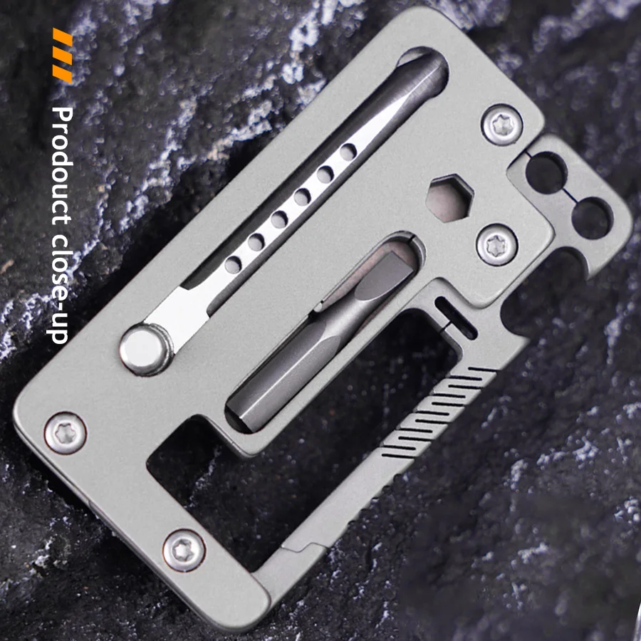 HWZBBEN J271 tasca pieghevole manico in titanio Mini escursionismo all'aperto lavorazione del legno sabbiatura autodifesa Multi strumento manuale Edc