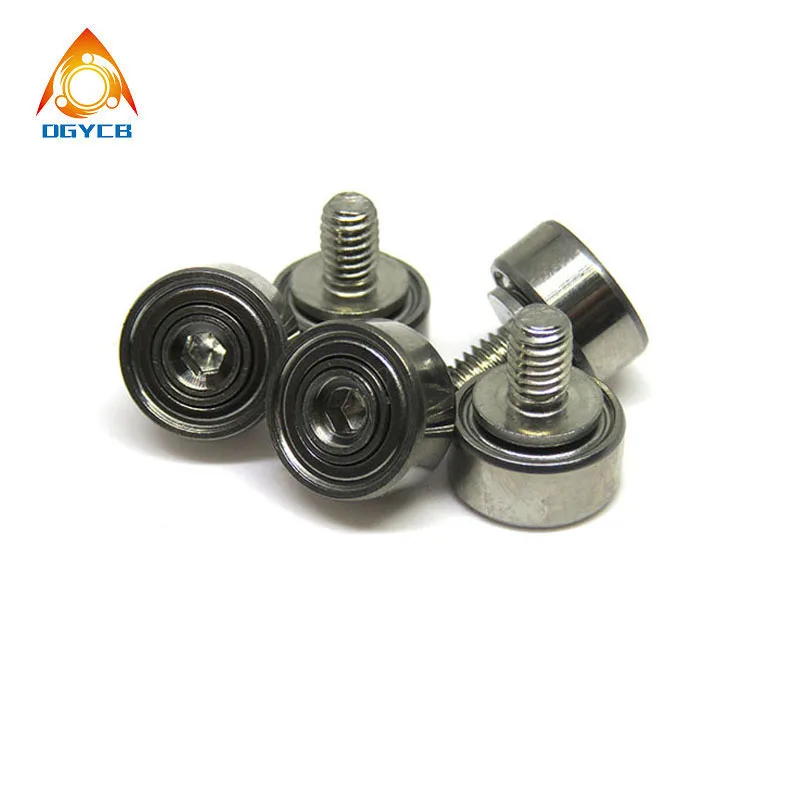 1pcs 11xW5xM4 External Thread Bearing Wheel JS68511-5C1L6M4 OD 11mm Stainless Screw External Thread Guide Pulley Roller