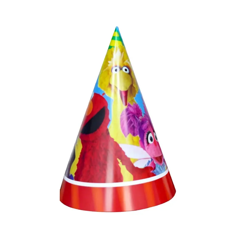 Einwegteller, Becher, Tischdecke, Ballon-Hintergrund, Geburtstagsparty-Geschenke, Sesam-Cartoon-Straßen-Geburtstagsparty-Dekorationszubehör – Detail 14