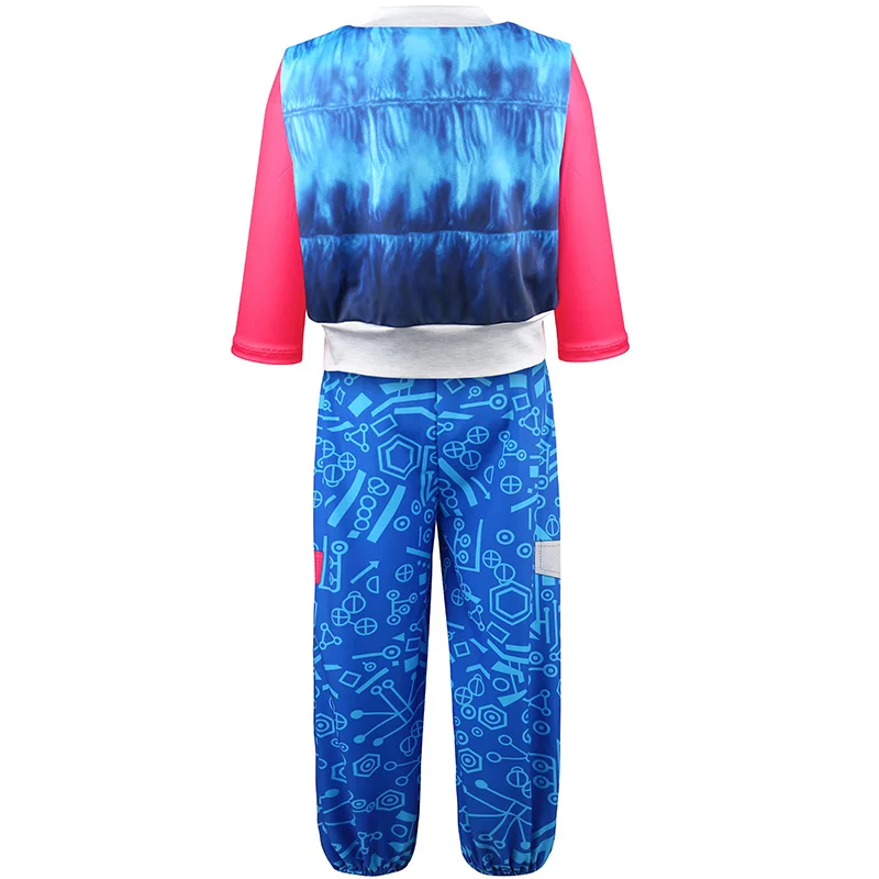 Girls Addison Cheerleader Cosplay Costume Long Sleeve Tops Pants With Blue Vest For Kids Zombies Themed Party Halloween Outfit