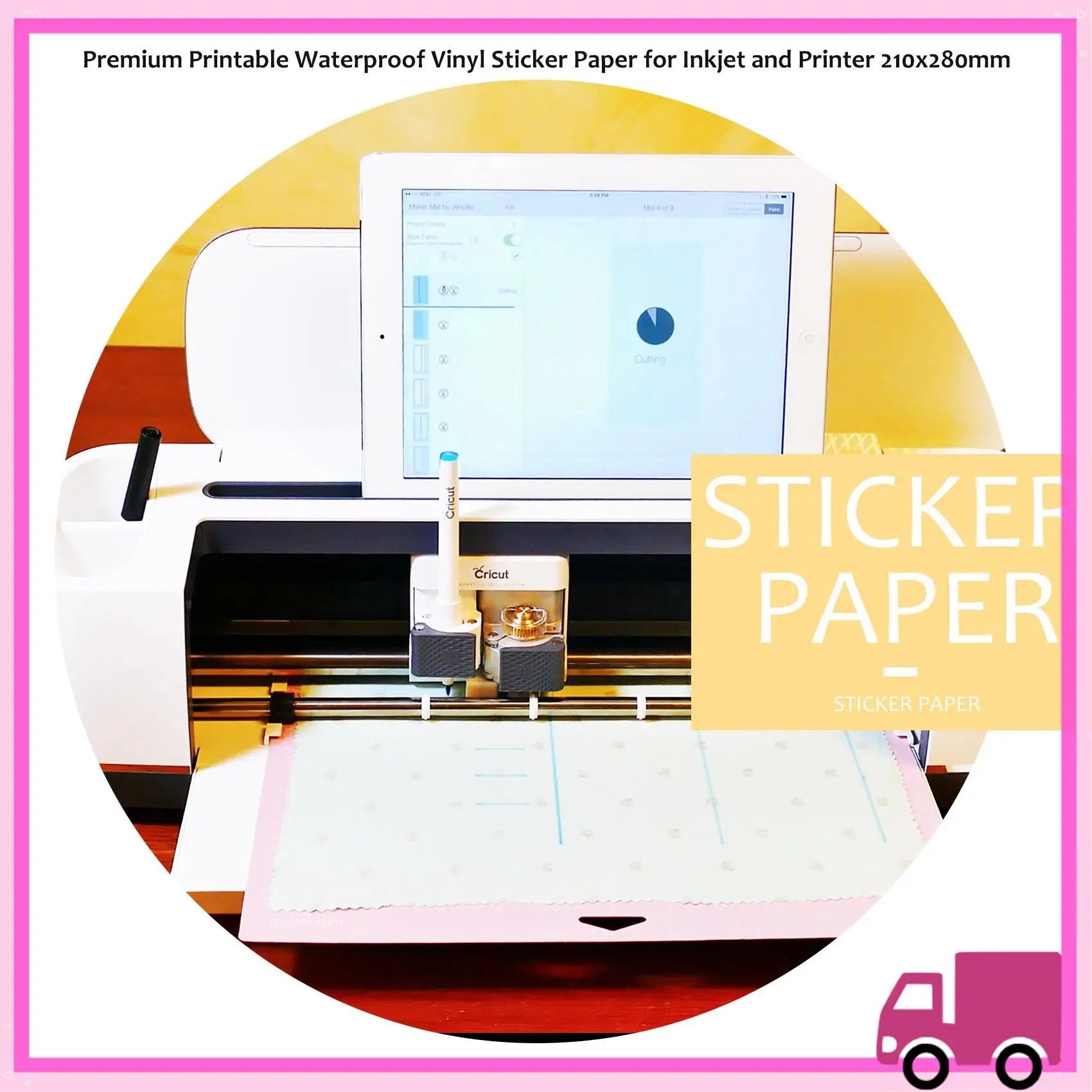 

Compact Premium Printable Waterproof Vinyl Sticker Paper For Inkjet And Printer 210X280mm 30 Sheets Matte White Decal Paper
