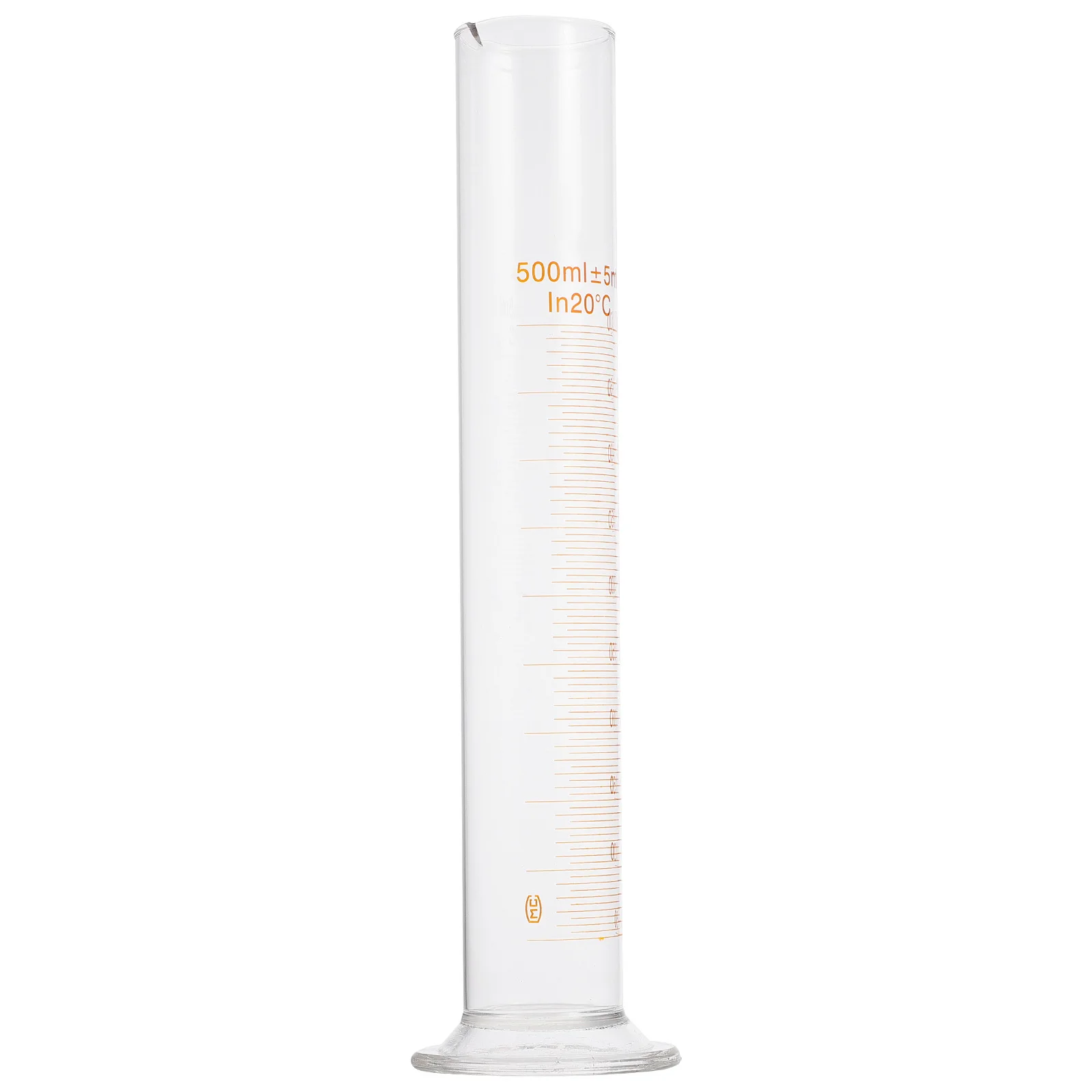 

500ml Laboratory Glass Graduated Cylinder Measuring Cylinder Accurate Scale Stable Base for School Research Use
