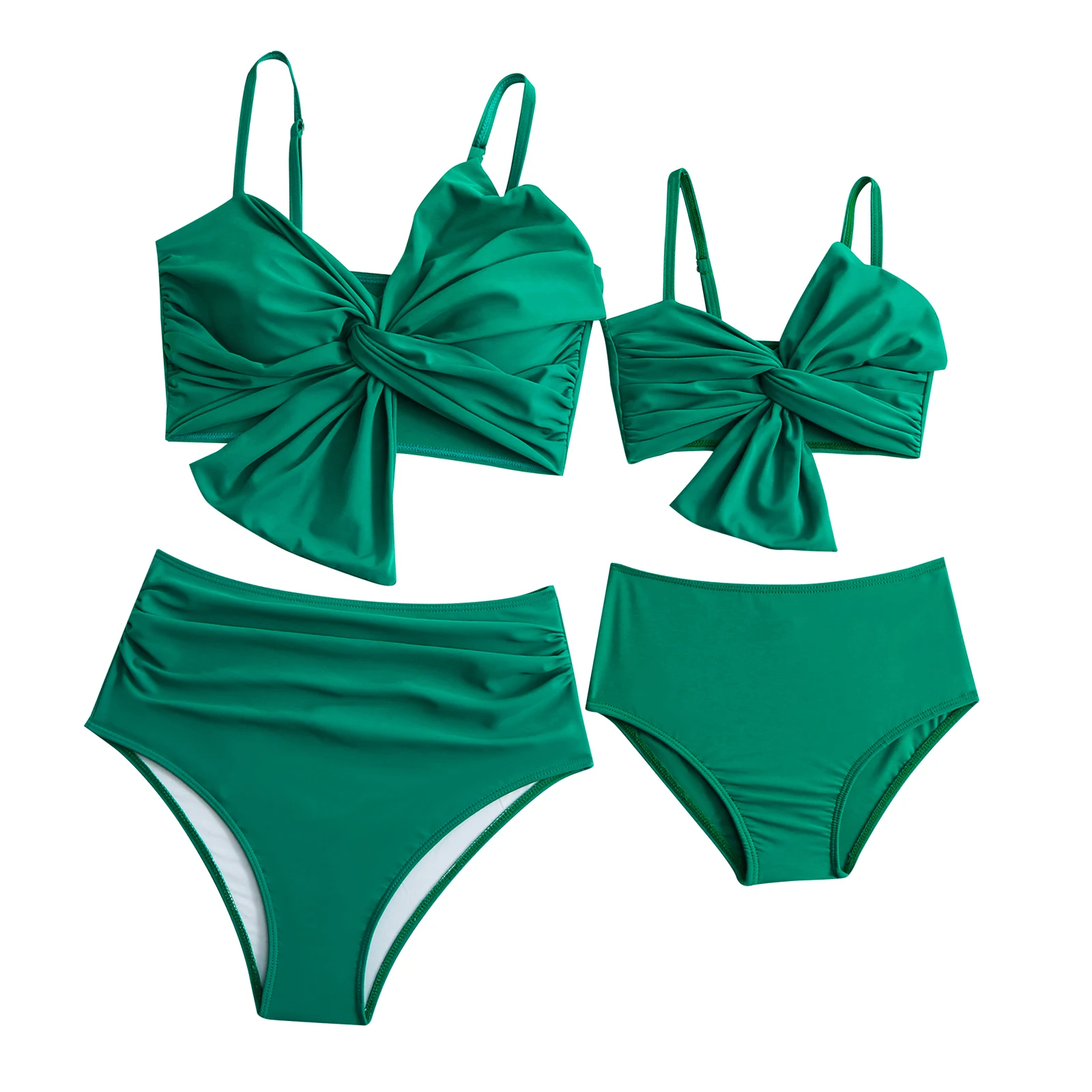 

Mother Daughter Matching Swimsuits Mommy and Me Bikini Dresses Clothes Women Girls Swimwear 2024