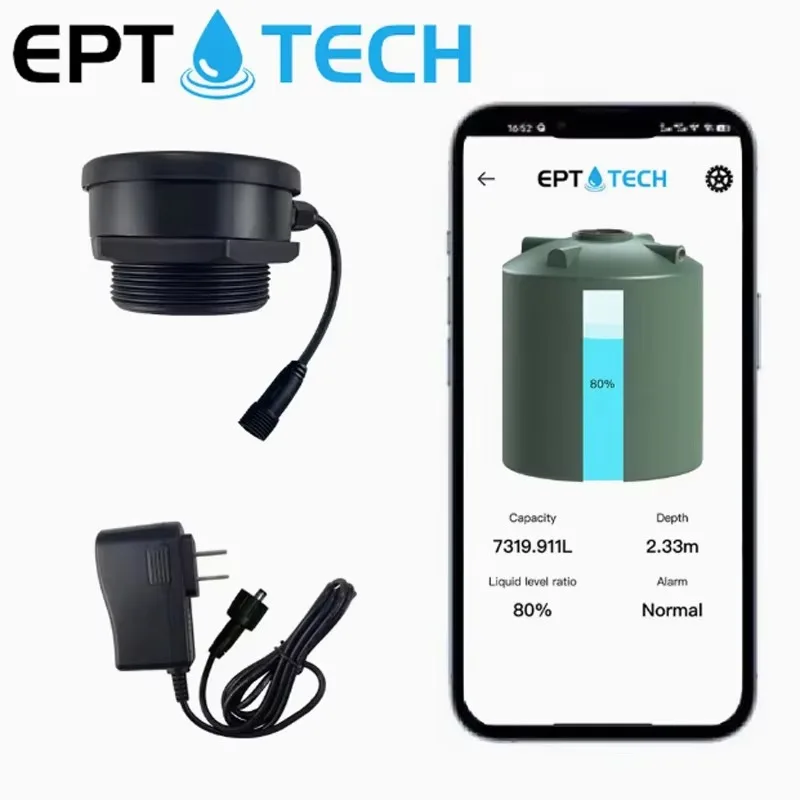 4G & WiFi Ultrasonic Liquid Detector TLC2206‑ESP‑4G IoT Remote Water Tank Level Monitor Controller with Alarm Function