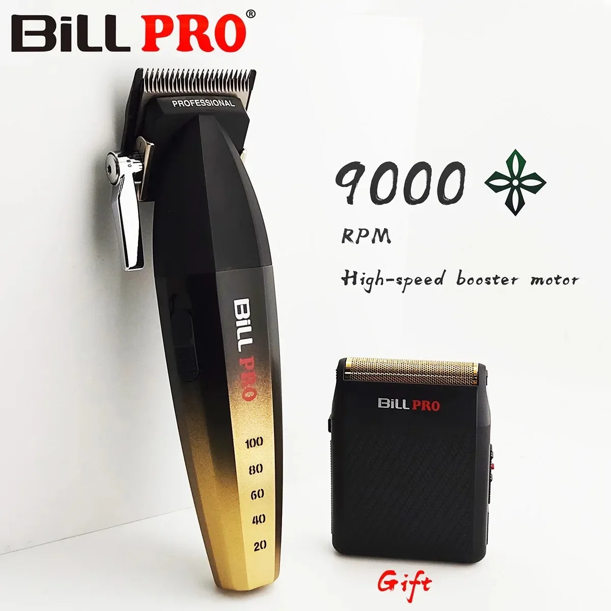 BiLLPRO BL600 BL800 Professional Barber Electric Push Hair Clipper Oil Head Gradient Engraving Head Whitening Device Shaver Tool