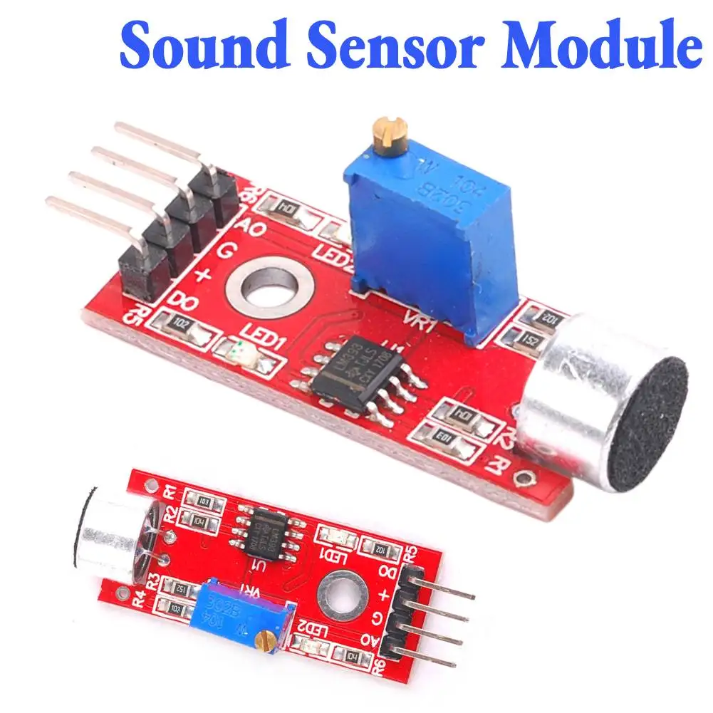 High Sensitivity Sound Microphone Sensor Module DC 4-6V LM393 Sensor Detection Module for Voice Controlled Lighting Applications