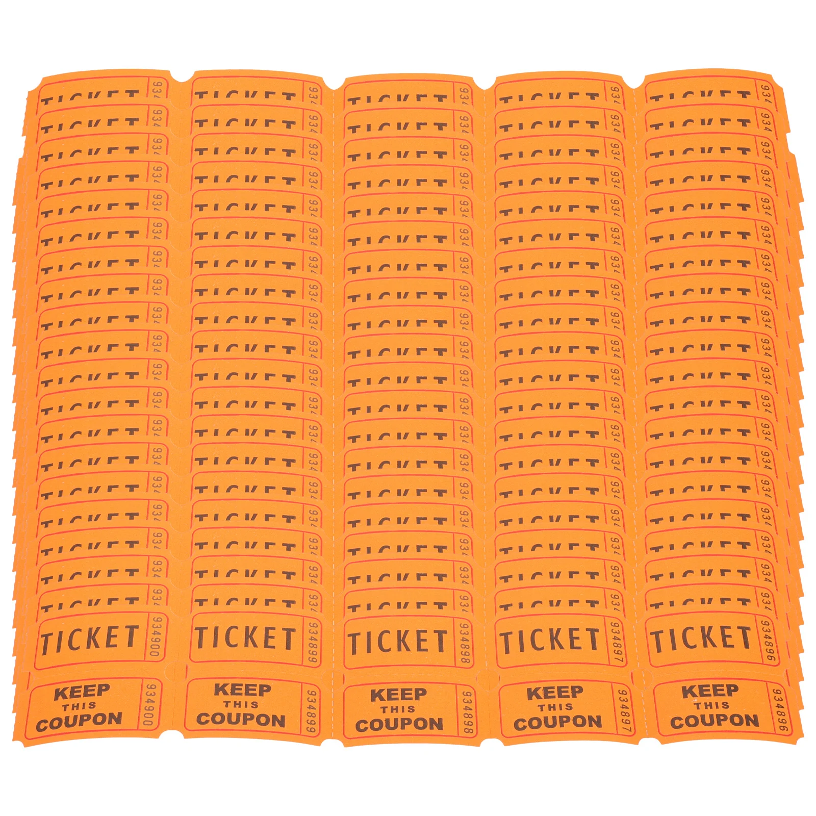 100 Pcs Raffle Tickets Lottery for Events Party Supply Decorations Concert Entrance Red Classroom Child