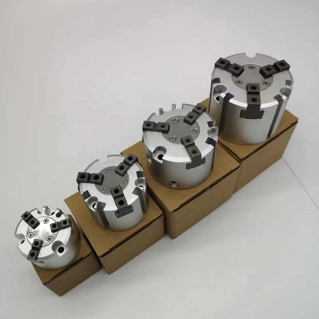 

Professional made multi-specification MHS3-16/20/25/32/40D efficient and stable cylindrical air gripper cylinder 3-Figer type