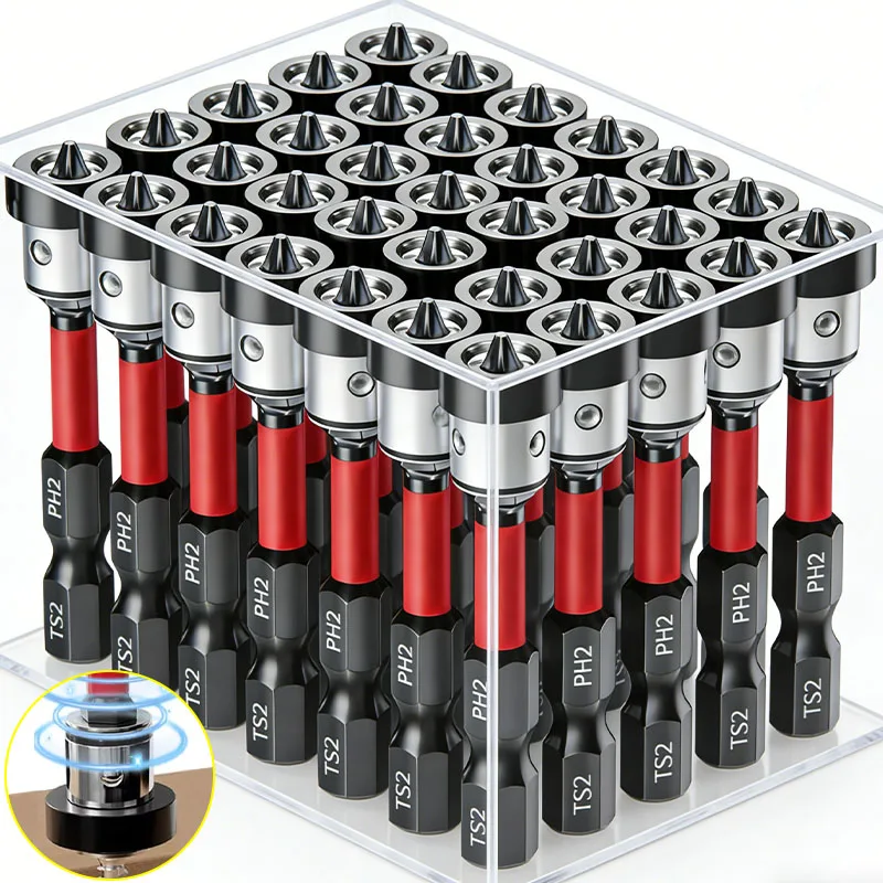 10/1x embouts de tournevis de positionnement magnétique tige hexagonale S2 embouts de vis pour cloisons sèches pour outils de perçage de tête de lot localisation de plaques de plâtre