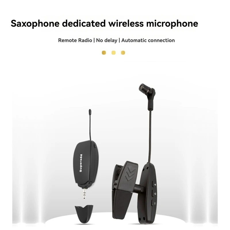 نظام ميكروفون لاسلكي UHF 2.4G لمجموعة أدوات استقبال وجهاز إرسال الساكسفون