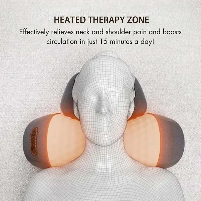 Callixethera Pillow Massage Neck Hump, Callixethera 3-in-1 Heated Pillow Traction Massager, Memory Foam Pillows