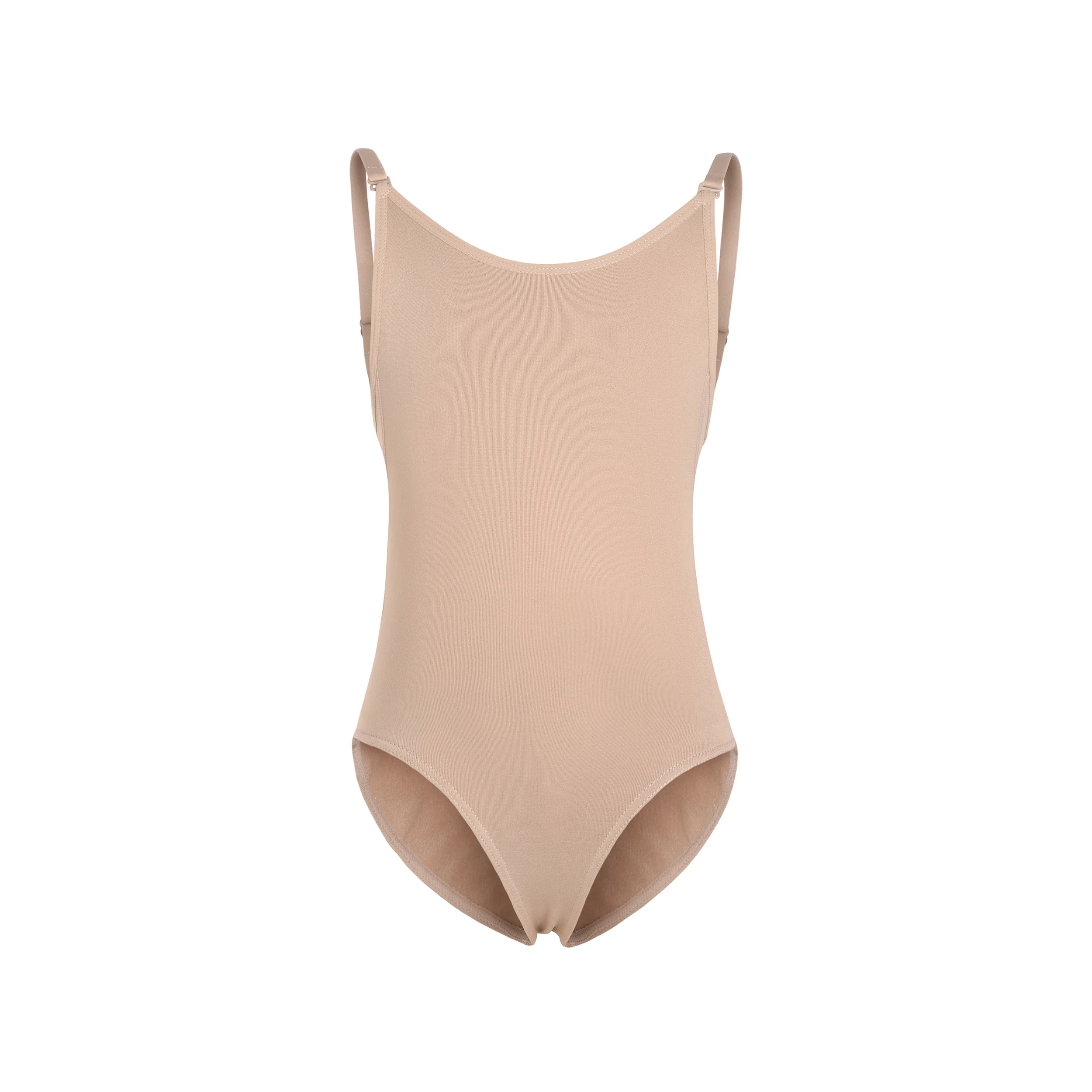 Girls Nude Seamless Camisole Undergarment Leotard Dress with Transition Straps