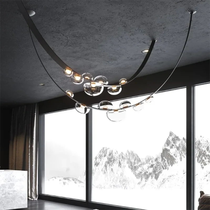 Imagem -04 - Modern Leather Led Dimmable Lâmpada Pingente Mesa Jantar Sala de Estar Quarto Hall Lustre Home Decor Iluminação Luminária Brilho