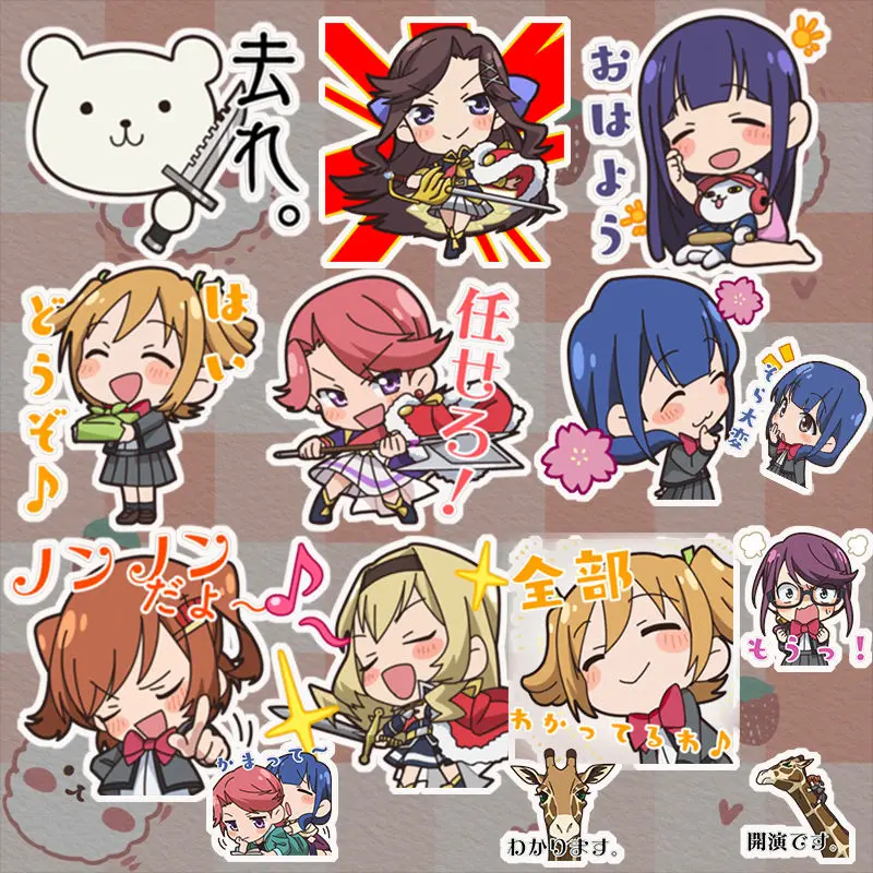 

Revue Starlight Anime Stickers Karen Aijo Scrapbooking Supplies Sticker Book Cute Stationery Kids Friends Gift for Fans Diy Cos