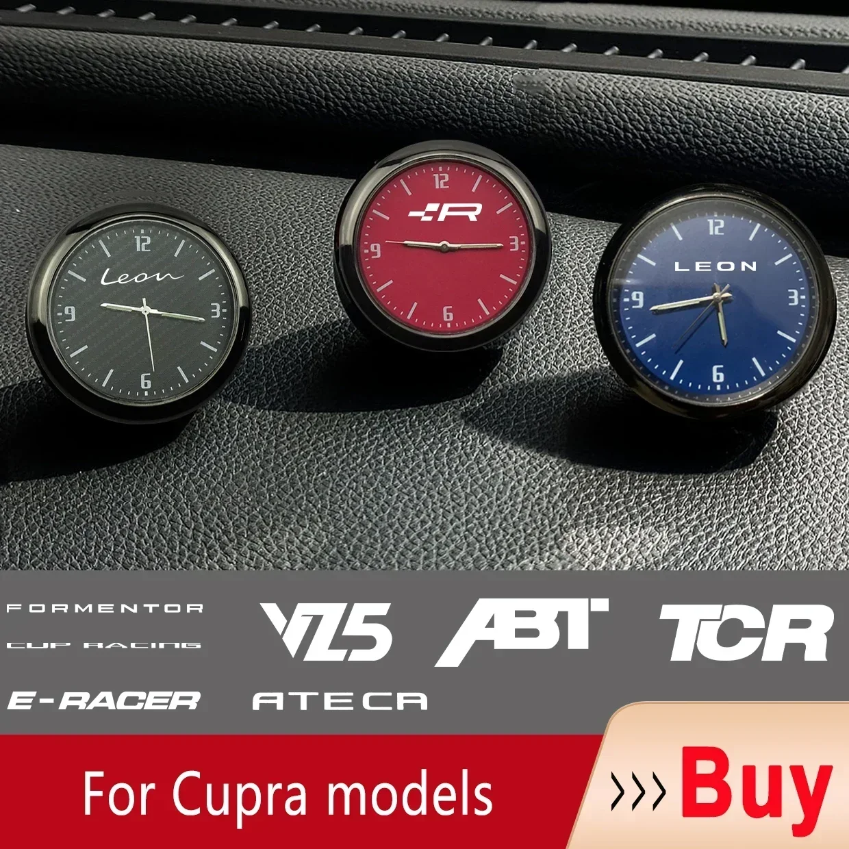 Car Quartz Clock Watch Modified Car Interior Electronic Quartz Watch For Seat Cupra ABT Ibiza VZ3 Tavascan UrbanRebe Terramar VZ