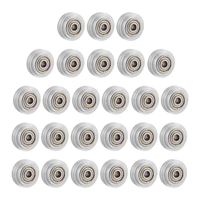26PCS Clear Pulley Wheels 625Zz Wheel Plastic Pulley Passive Round Wheel Roller for -10 Series 3D Printer-ABVK