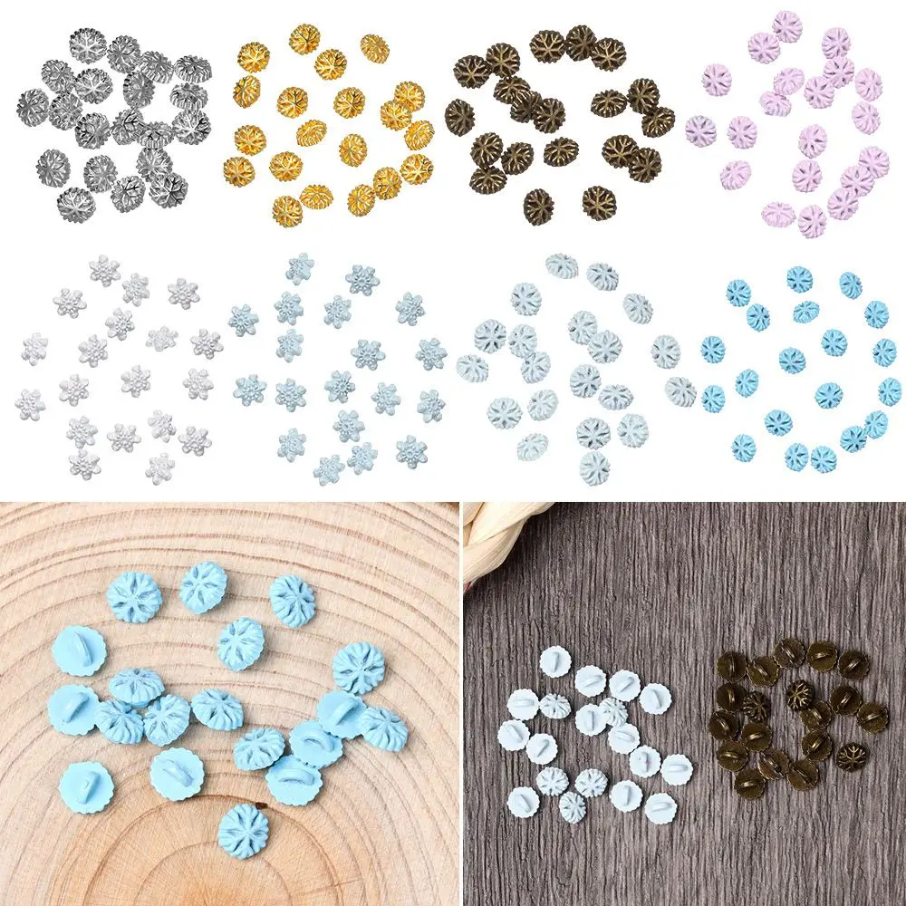 20pcs 5mm Mini Doll Metal Ultra-small Buckle Snow Buttons Doll Coat Buckle Doll Shoes Buckle DIY 1/6 Doll Clothing Sewing Buckle