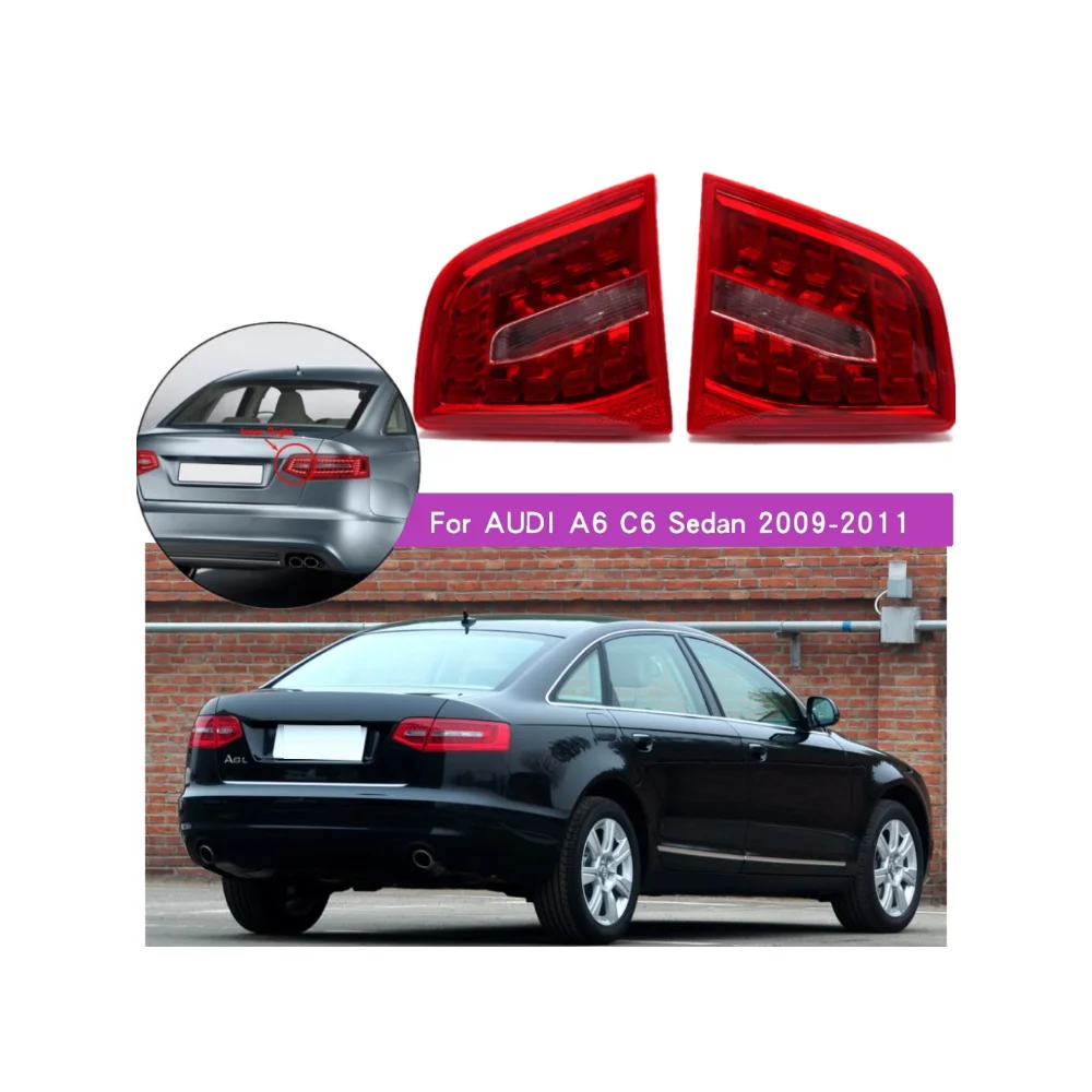 

Для AUDI A6 / S6 RS6 2009 2010 2011 седан, красная Автомобильная фонарь заднего фонаря в сборе с жгутом проводов Лампы