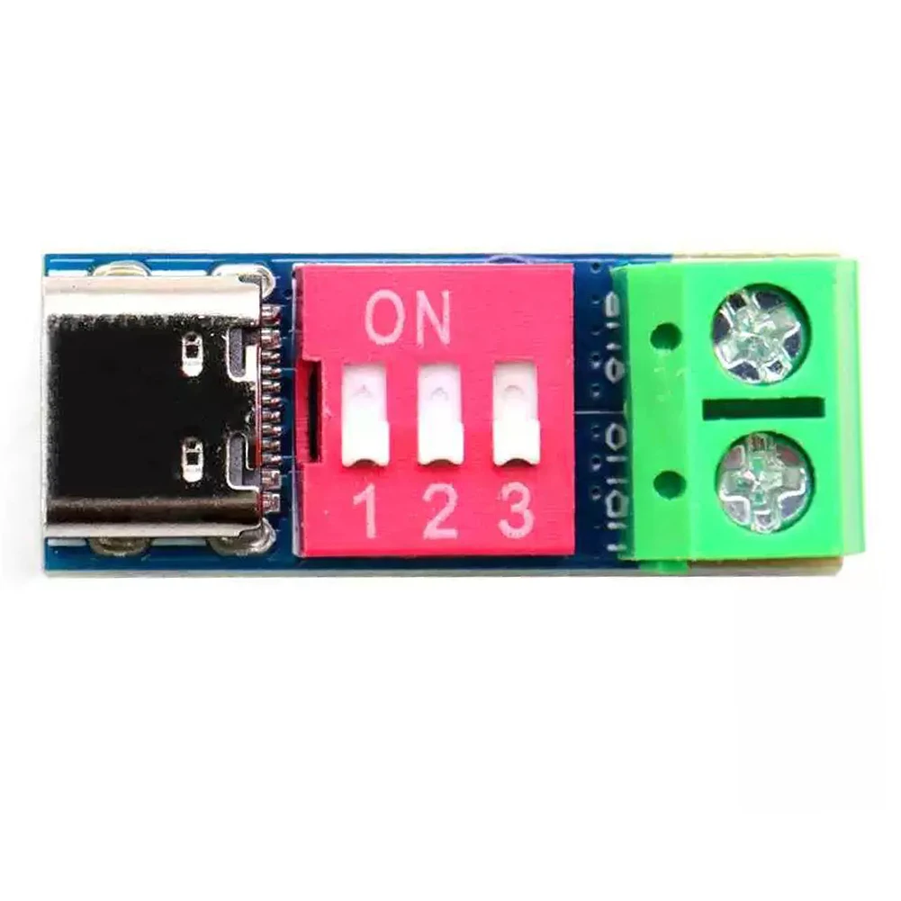 1pc PD Fast Charging 5V~20V DIP Switch Adjustable DC Voltage Power Supply Module For Electrical Equipment Easy Installation