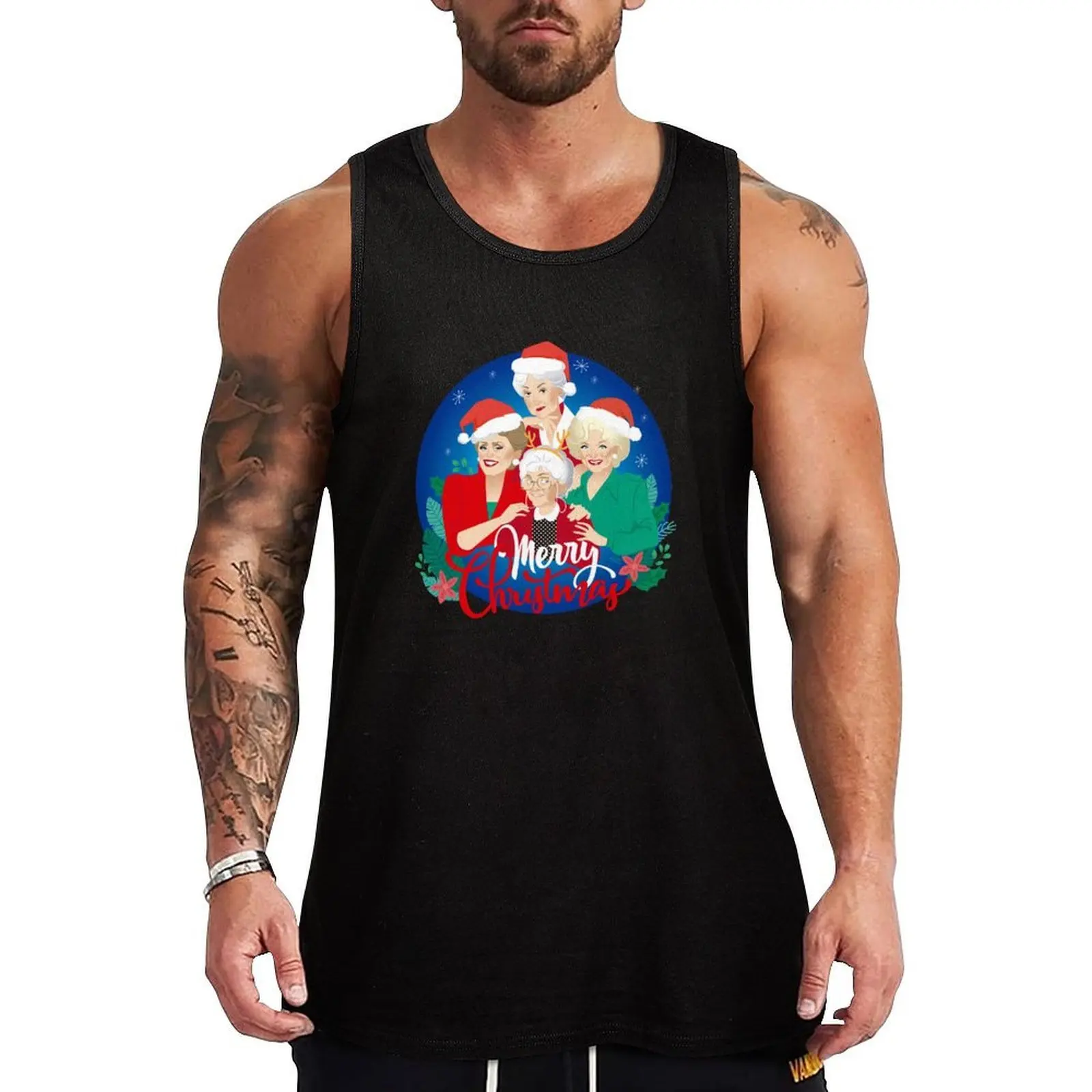 Christmas girls! Tank Top Solid Tone Tank Top Simple Casual Everyday Wear