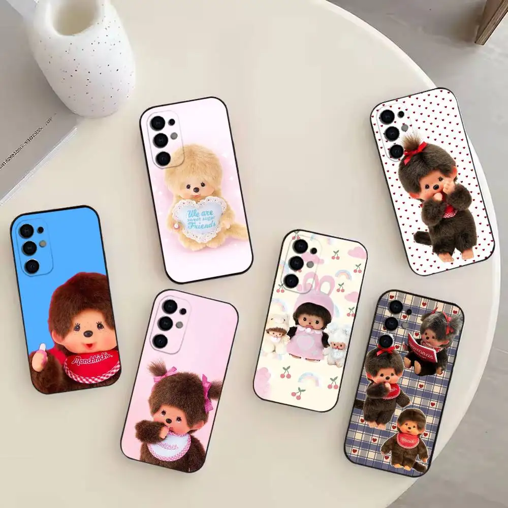 

c-Cute Mmonchhichis Phone Case For Samsung S25,S24,S21,S22,S23,S30,Ultra,S20,Plus,Fe,Note,10,9,5G Black Cover