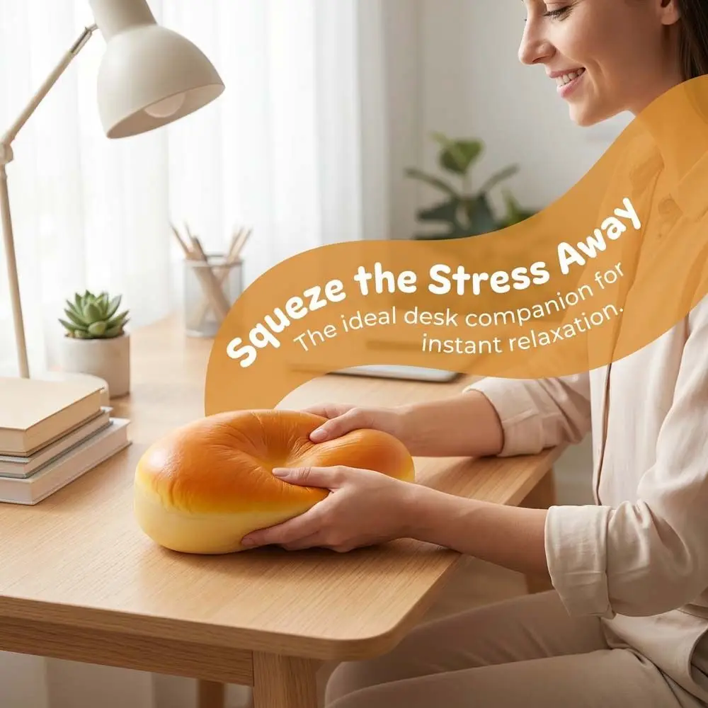 Simulated Simulated Cheese Cake Squeeze Prank Decoration Oversized Bread Squishy Soft Elastic Slow Rising Sensory Fidget Bread