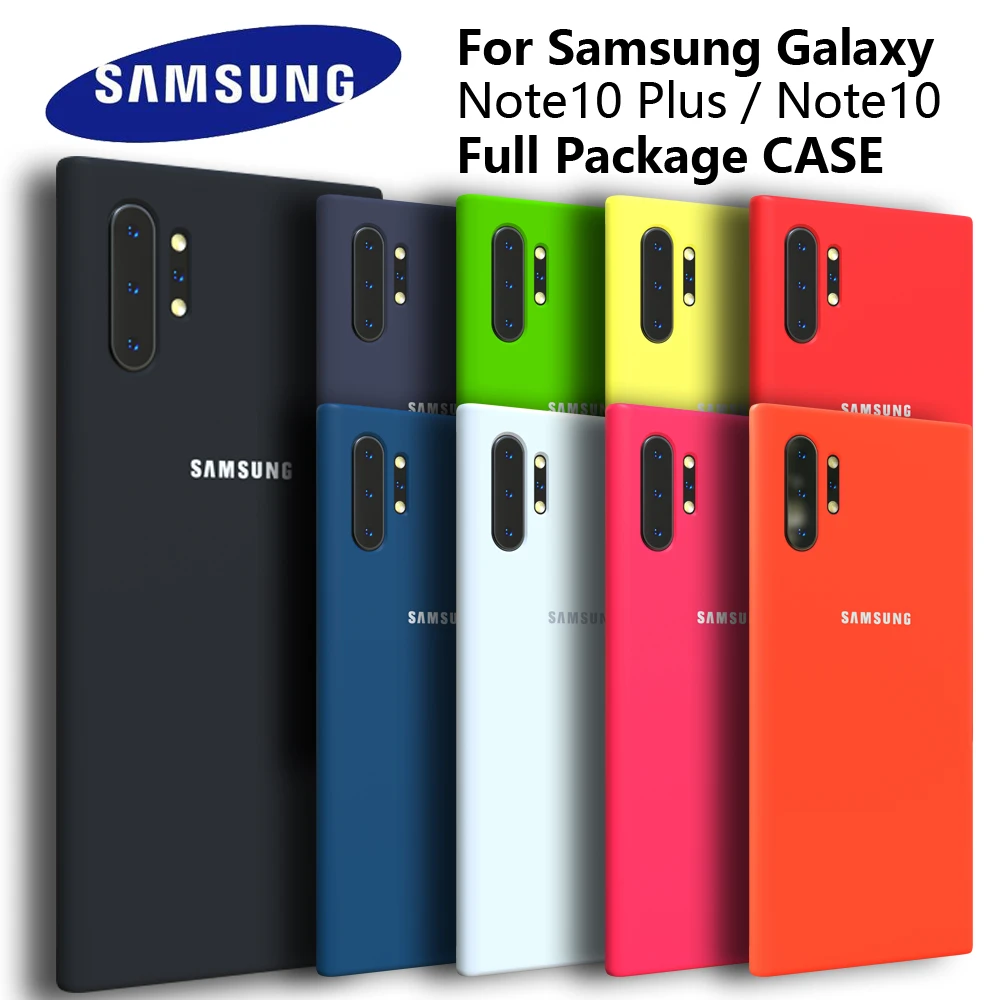 For Samsung Galaxy Note10 Plus Case Silky Silicone Cover Soft-Touch Back Protective Housing For Note10Plus Note 10 + Full Back