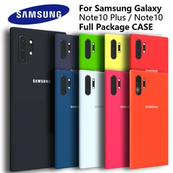 For Samsung Galaxy Note10 Plus Case Silky Silicone Cover Soft-Touch Back Protective Housing For Note10Plus Note 10 + Full Back