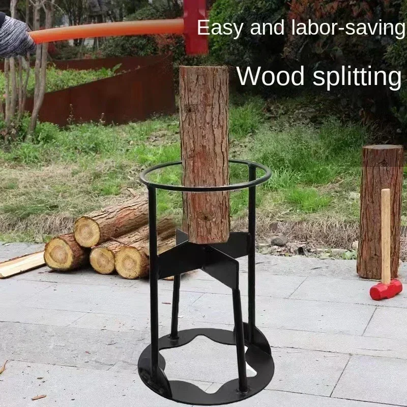 

2026-Portable Firewood Splitter Iron Splitting Wedge Labor Saving Wood Splitting Tool for Home Use Log Wood Cutter