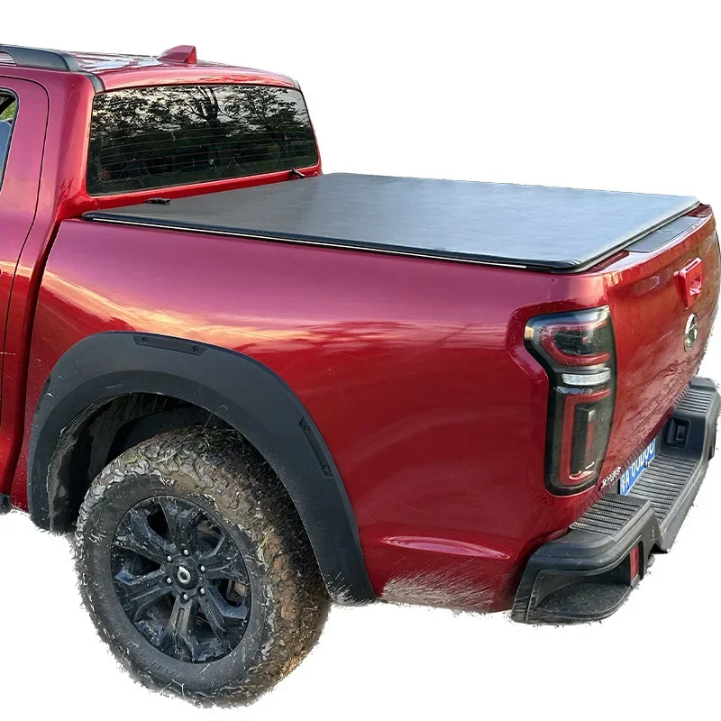 Pickup truck modified rear box cover soft triple folding cover